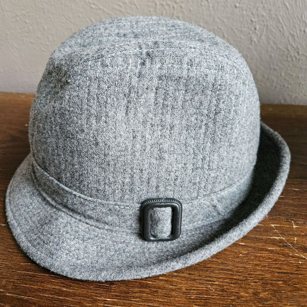 Pendleton Wool Fedora Hat Vintage 60s 70s‎ Size 6 7/8 Gray 100% Virgin Wool Prop